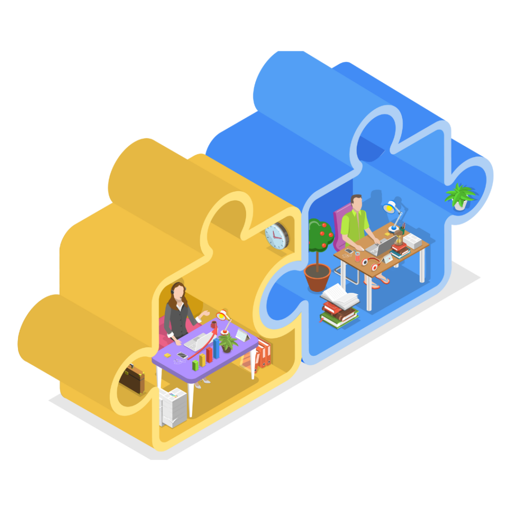 Millennial leaders and gen z teams at work together